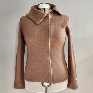 COPY - Kuhl Prague Merino Wool Sweater Asymmetrical Zip: Brown, Size: L